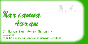 marianna avram business card